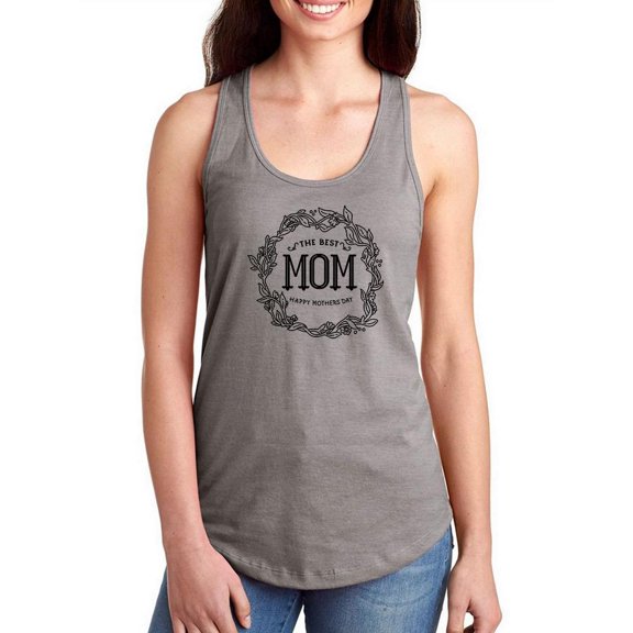 Best Mom Nature Lineart Racerback Tank Women -Image by Shutterstock, Female Medium