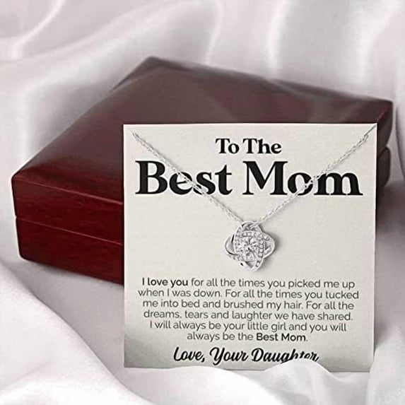 To The Best Mom Necklace, Mother's Day Gift, Gift Mother's Day Card, Gifts for Women, Mom Gift Idea, Mother Jewelry, Mother Gift for Valentine's, Birthday, Anniversary You Will Always Be The Best Mom