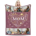 thumbnail image 1 of Best Mom Photo Custom Blankets With Photos And Name, Mom Christmas Photo Gift, Personalized Mom Birthday Gifts, We Love You Mom Blanket, 1 of 6