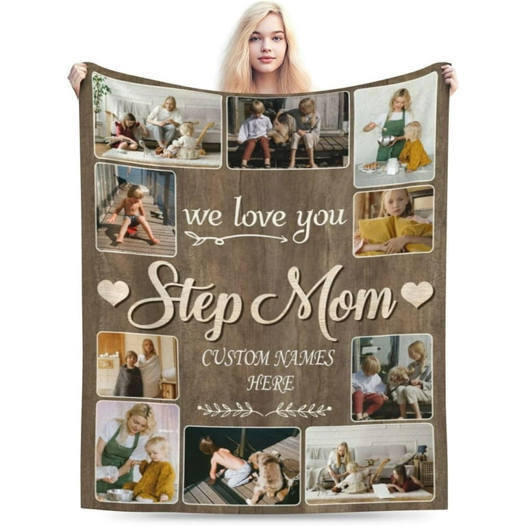 Best Mom Photo Custom Blankets With Photos And Name Mom Christmas Photo Gift Personalized Mom Birthday Gifts We Love You Mom Blanket Walmart