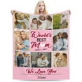 thumbnail image 1 of Best Mom Photo Custom Blankets With Photos And Name, Mom Christmas Photo Gift, Personalized Mom Birthday Gifts, We Love You Mom Blanket, 1 of 6