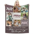 thumbnail image 1 of Best Mom Photo Custom Blankets With Photos And Name, Mom Christmas Photo Gift, Personalized Mom Birthday Gifts, We Love You Mom Blanket, 1 of 6
