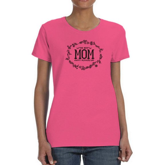 Best Mom Vintage Lacey Nature Shaped T-Shirt Women -Image by Shutterstock, Female Large