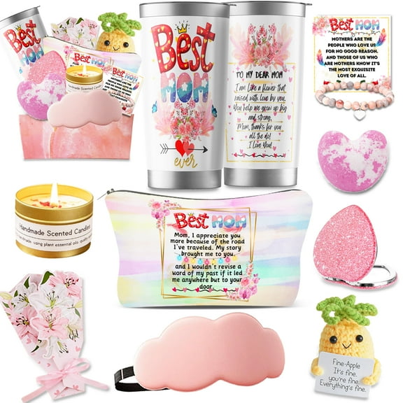 Best Mom for Mother's Day, Mom Birthday Gift Set from Daughter Son Nephew Niece