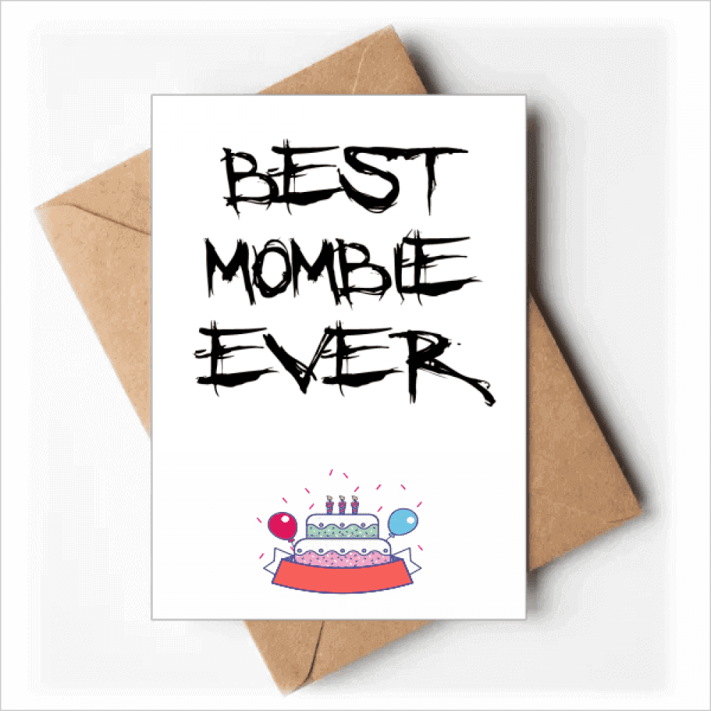 Best Mombie Ever Words Faly Bless Happy Birthday Greeting Cards Envelopes Blank