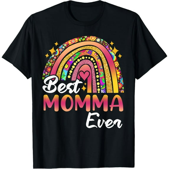 Best Momma Ever Floral Rainbow Happy Mother's Day T-Shirt