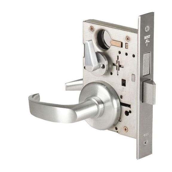 Best Mortise Lockset,40H Style,2-3/4" Backset 45H0L14H626RHVIN