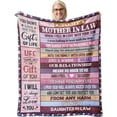 thumbnail image 1 of Best Mother in Law Gifts, Funny Gifts for Mother in Law from Daughter in Law, Unique Mother in Law Gifts Idea for Birthday Christmas Mother''s Day Wedding, to My Mother in Law Blanket Gift 60"X 50", 1 of 6