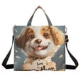 thumbnail image 1 of Best Mother Puppy Dog Corduroy Tote Bag Handbag Large Messenger Bag Shoulder Crossbody Zipper Bag Purse, 1 of 8