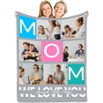 thumbnail image 1 of Best Mothers Day Birthday Gifts for Mom from Son Daughter, Custom Personalized Blanket with Photo Picture, Customized Unique Creative Valentine's Day Gift Throw Blankets Mom Wife Women Blankets, 1 of 5
