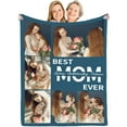thumbnail image 1 of Best Mothers Day Birthday Gifts for Mom from Son Daughter, Custom Personalized Blanket with Photo Picture, Customized Unique Creative Valentine's Day Gift Throw Blankets Mom Wife Women Blankets, 1 of 5