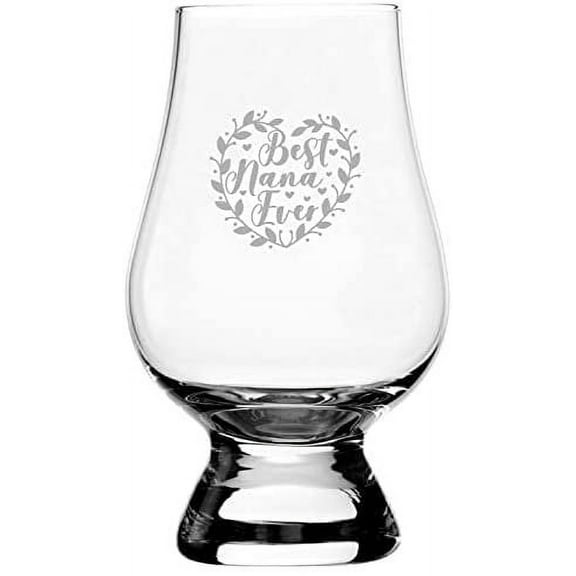 Best Nana Ever Mother's Day Etched 6.5oz Glencairn Whisky Glass