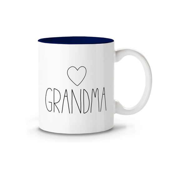 Best Nana Mug - Coffee Mug For Grandma - Xmas Grandmom Present Ceramic Tea Cup 11oz Nana Christmas Gifts - Blue Interior