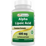 Best Naturals Alpha Lipoic Acid Antioxidant Protection Health Pills, 600 mg, 120 Capsules