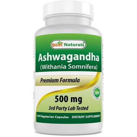 Best Naturals Ashwagandha 500 mg 120 Vegetarian Capsules | Relaxing Stress and Mood | (Total 120 Capsules)