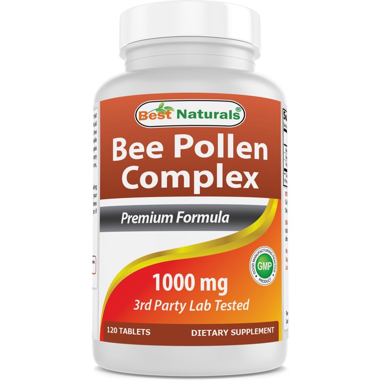 Best Naturals Bee Pollen Complex 1000mg Supplements with Propolis 