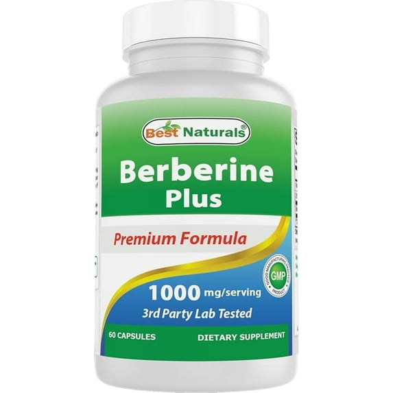 Best Naturals Berberine Plus 1000mg, 120 Capsules