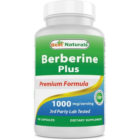 Best Naturals Berberine Plus 1000mg, Non-GMO, 60 Capsules