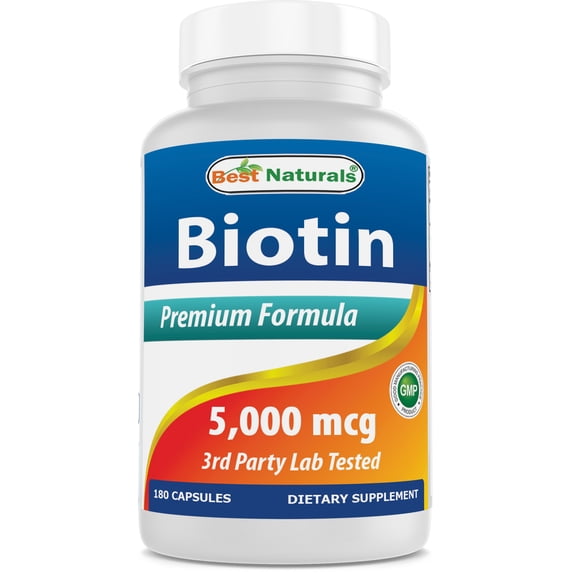 Best Naturals Biotin 5 mg 180 Capsules | Supplement | Supports Healthy Hair