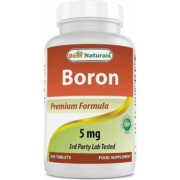 Best Naturals Boron 5 mg 240 Tablets | Boron Supplements Support Healthy Hormonal Balance and Bone Strength