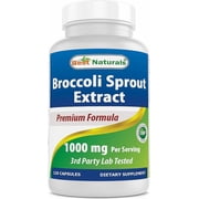 Best Naturals Broccoli Sprouts Extract 1000 mg 120 Capsules, 4.35