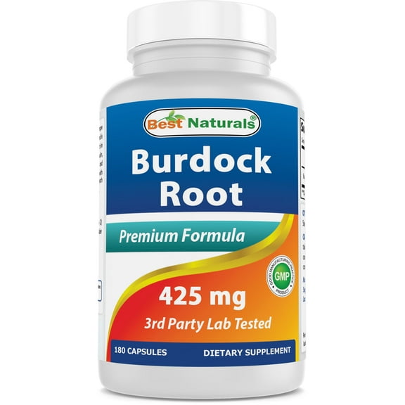 Best Naturals Burdock Root 180 Capsules Herbal Supplement