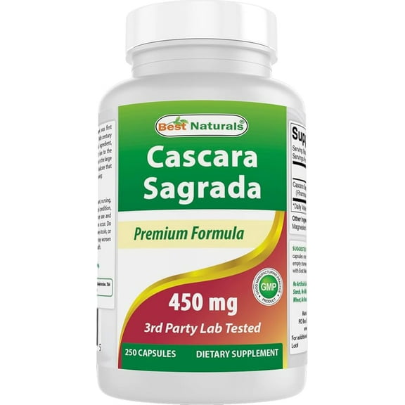 Best Naturals Cascara Sagrada 450 mg 250 Capsules
