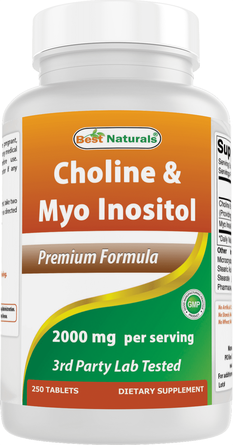 Best Naturals, Choline Inositol Supplement, 2000 mg, 250 Tablets ...