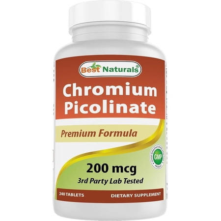 Best Naturals Chromium Picolinate 200 mcg 240 Tablets