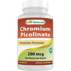 Best Naturals Chromium Picolinate 200 mcg 240 Tablets