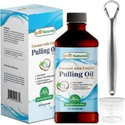 Best Naturals Coconut Pulling Oil with Vitamin D3, E, K2 & COQ10-8 Fl OZ Helps with Fresh Breath, Teeth & Gum Health - Made with Essential Oils