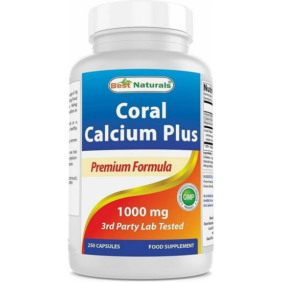 Best Naturals Coral Calcium Plus 1000 mg 250 Capsules