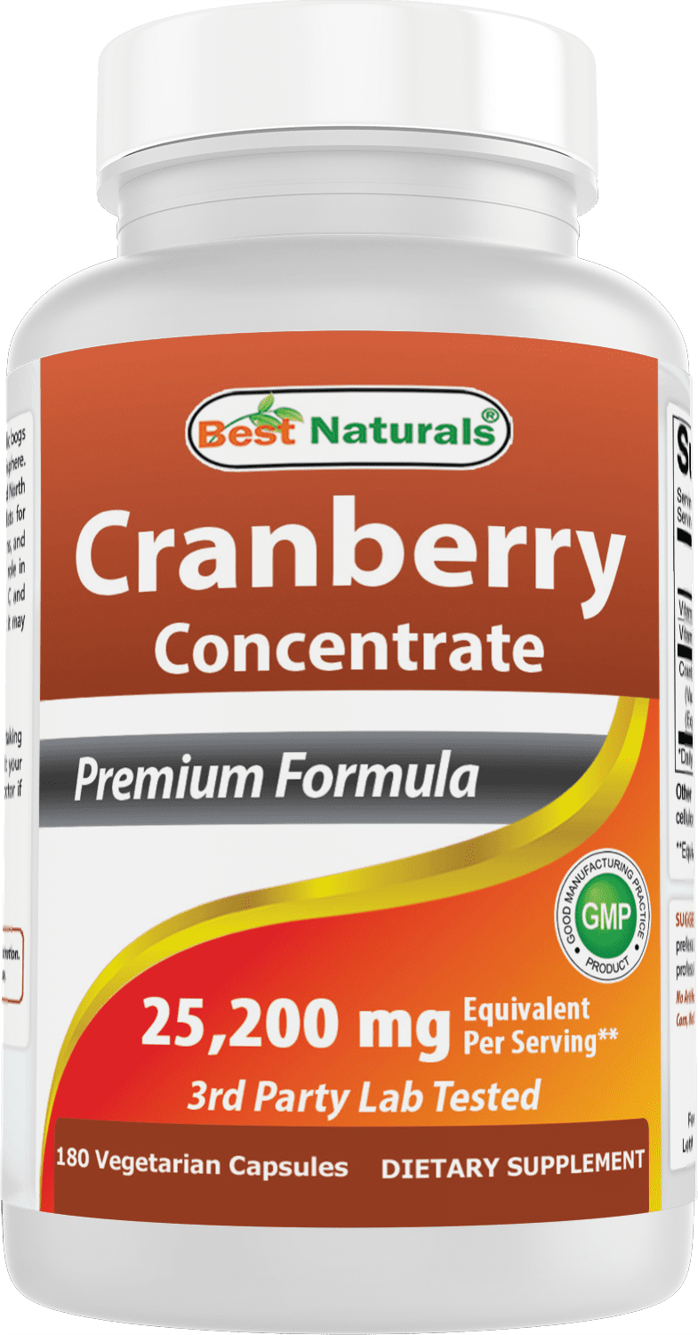 Cisticran Best Naturals, Cranberry Concentrate, 12600 mg, Vegetarian Capsules ...