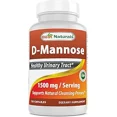 thumbnail image 1 of Best Naturals D-Mannose Capsules Urinary Tract Health Supplement 1500mg 120 Count Gluten Free, 1 of 2