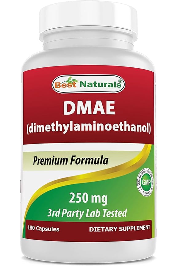 DMAE Supplement 250 mg 180 Capsules | Dimethylaminoethanol Bitartrate