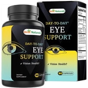 Best Naturals Day-to-Day Eye Support with Lutein, Zeaxanthin, Bilberry Extract, Astaxanthin, Lycopene, Carrot Powder 90 Veg Capsules