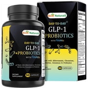 Best Naturals Day-to-Day GLP-1 + Probiotics Supplements 90 Veg Capsules - Made with Akkermansia, Chromium, Berberine, Cinnamon & Prebiotics