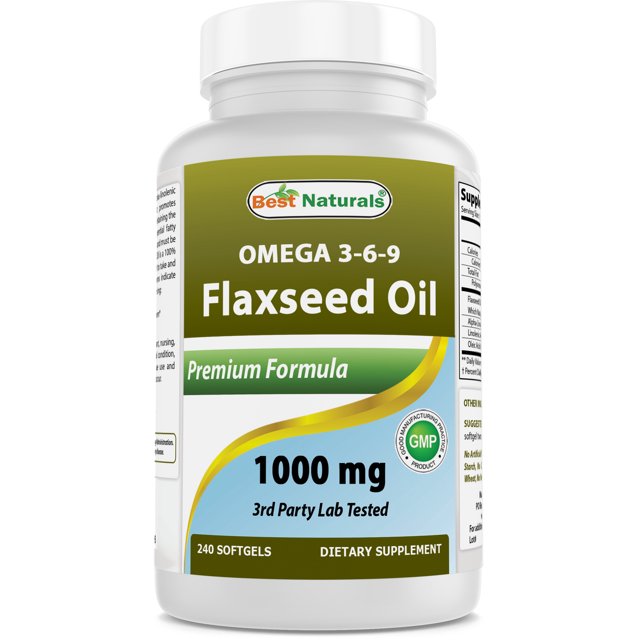 Best Naturals Flaxseed Oil 1000 mg 240 Softgels
