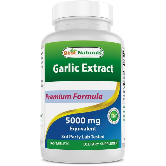 Best Naturals Garlic Extract 5000 mg Equivalent Per Serving- 360 Tablets