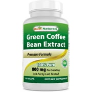 Best Naturals Green Coffee Bean Extract 800 mg 120 Vegetarian Capsules