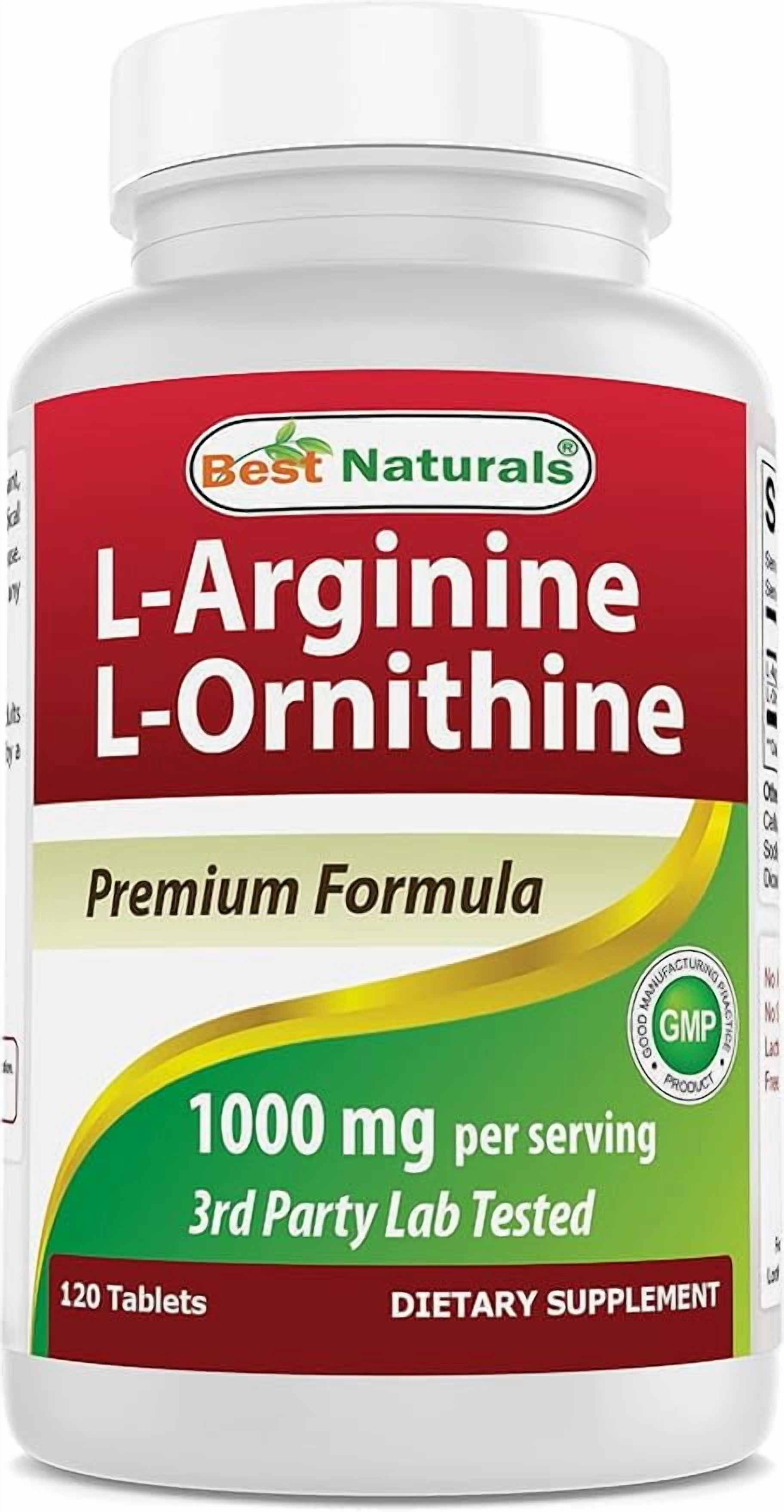 Best Naturals L-Arginine L-Ornithine - 1000 mg per Serving