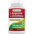 thumbnail image 1 of Best Naturals L-Arginine L-Ornithine - 1000 mg per Serving - 120 Tablets, 1 of 8