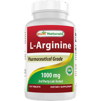 Best Naturals L-Arginine Tablets, 1000mg, No Artificial Colors, 120 Count