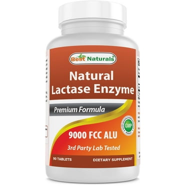 Best Naturals Lactase Enzyme 9000 FCC ALU 90 Tablets | Lactose Intolerance Relief Tablets