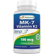 Best Naturals MK-7 Vitamin K2 100 mcg 120 Vegetarian Capsules