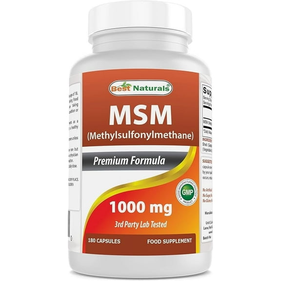 Best Naturals MSM 1000 mg 180 Capsules