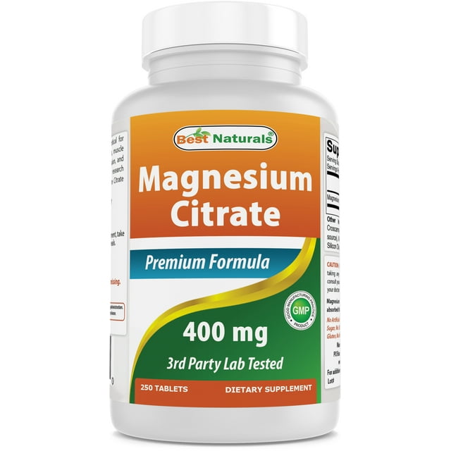 Best Naturals Magnesium Citrate 400mg 250 Tablets
