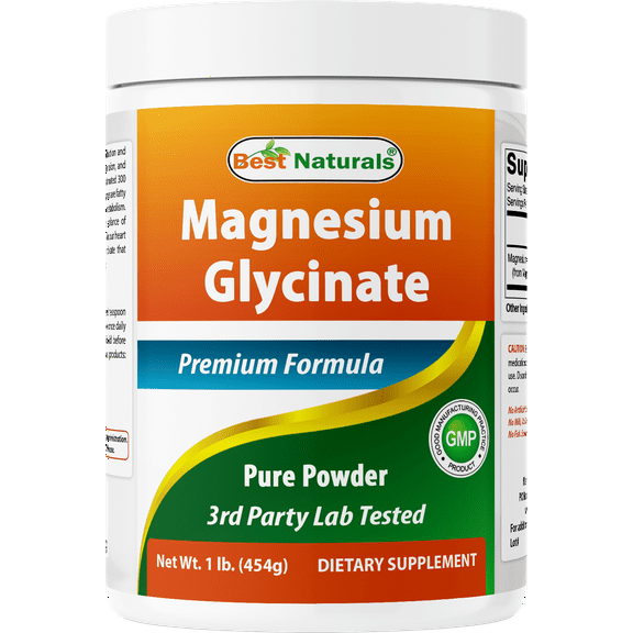 Best Naturals Magnesium Glycinate Powder - 1 Pound