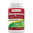 thumbnail image 1 of Best Naturals Manganese (Manganese Amino Acid Chelate) 8 mg- 250 Tablets, 1 of 7