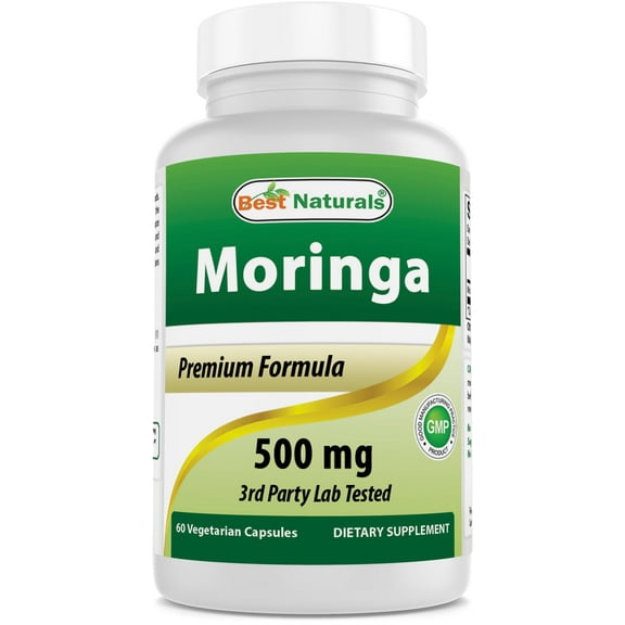 Best Naturals Moringa 500 mg 60 Vegetarian Capsules